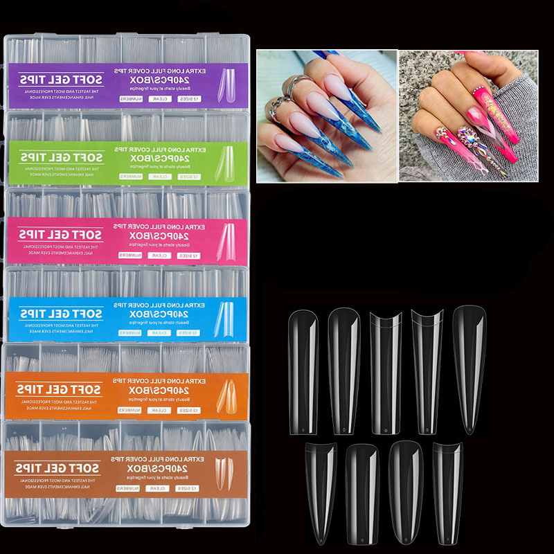 Nail Art Xxl - 240 Pieces XXL Fake Nails Extra