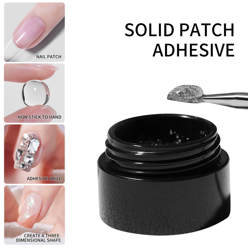 Nail Art Gel Polish - 3pcs/set Solid Nail Tips Gel Solid