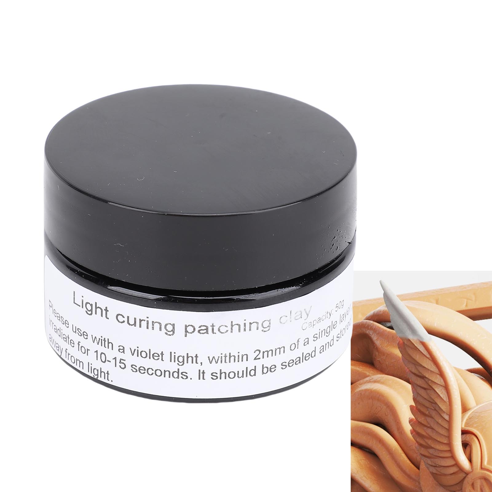 Nail Art Violet - Ultra Violet Curing Putty 50g Multipurpose