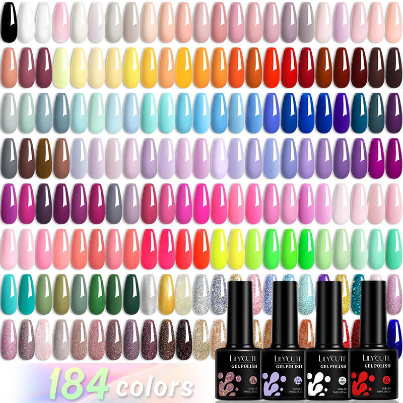 Nail Art Violet - LILYCUTE 184 Colors 7ML Gel Nail