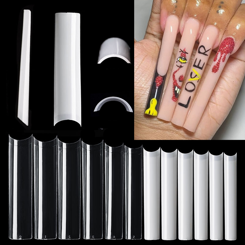 Nail Art Xxl - 500 Pcs Long Square No C
