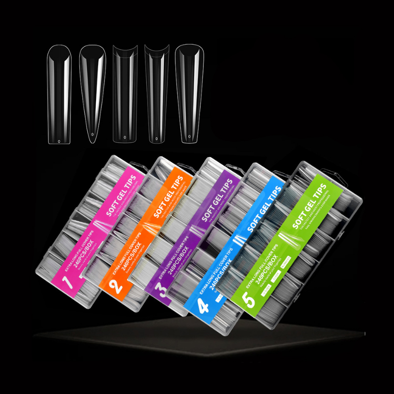 Nail Art Xxl - 240Pcs XXL False Nails Super Long