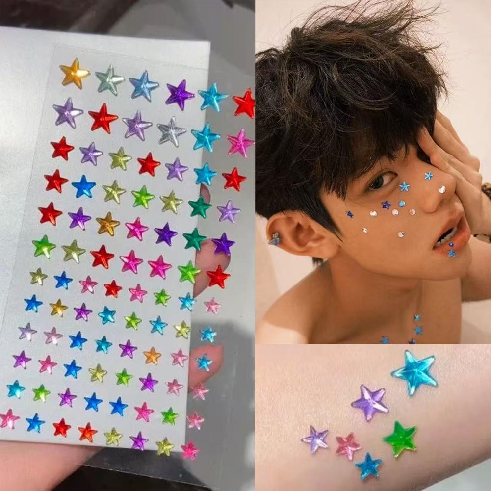 Nail Art Design - Self-Adhesive Face Rhinestones Colorful Crystal Gem