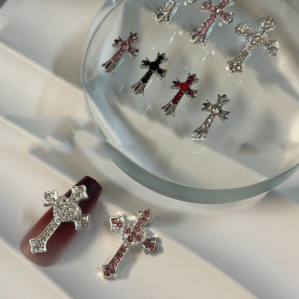 5Pcs XXL Silver Cross Luxury N - огляд і ціна Nail Art Xxl