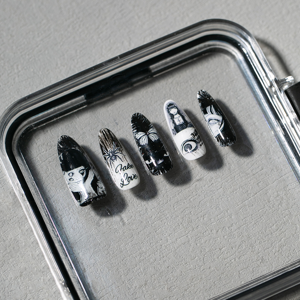 1Pc/Wholesale Gothic Black-Whi - огляд і ціна Nail Art Gothic
