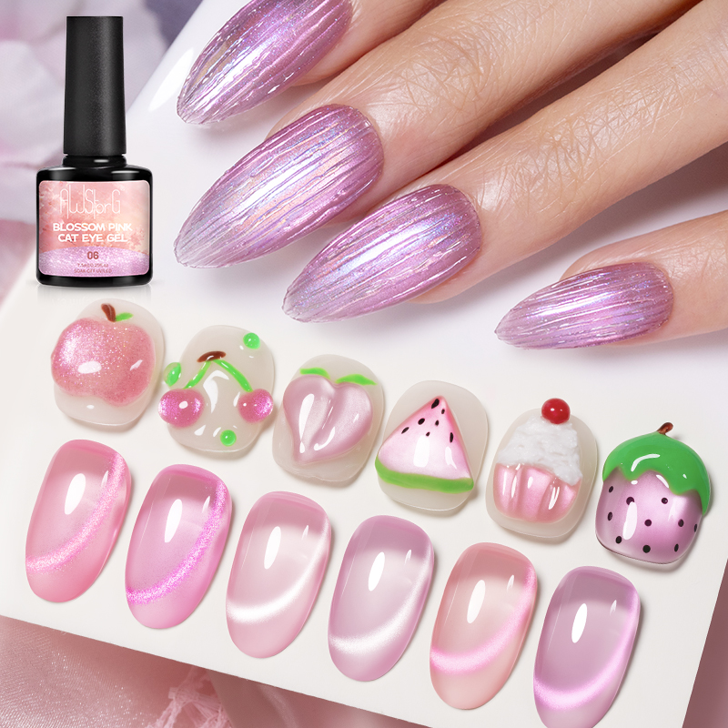 AWStorG 7.5ML Flash Pure Lust  - огляд і ціна Nail Art Cat Eye Pink