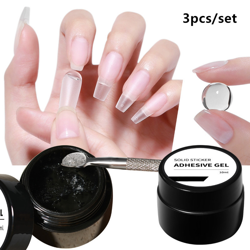 3pcs/set Solid Nail Tips Gel S - огляд і ціна Nail Art Gel Polish