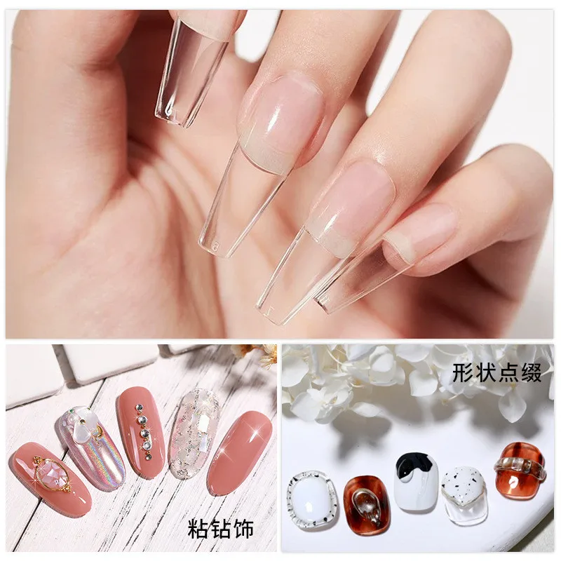 3pcs/set Solid Nail Tips Gel S - огляд і ціна Nail Art Gel Polish