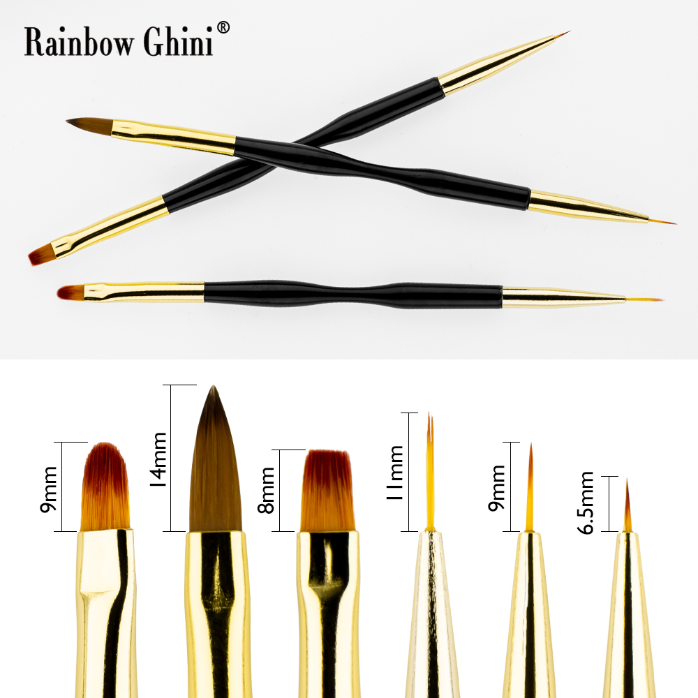 Rainbow Ghini 3Pcs/Set Dual He - огляд і ціна Nail Art Rainbow