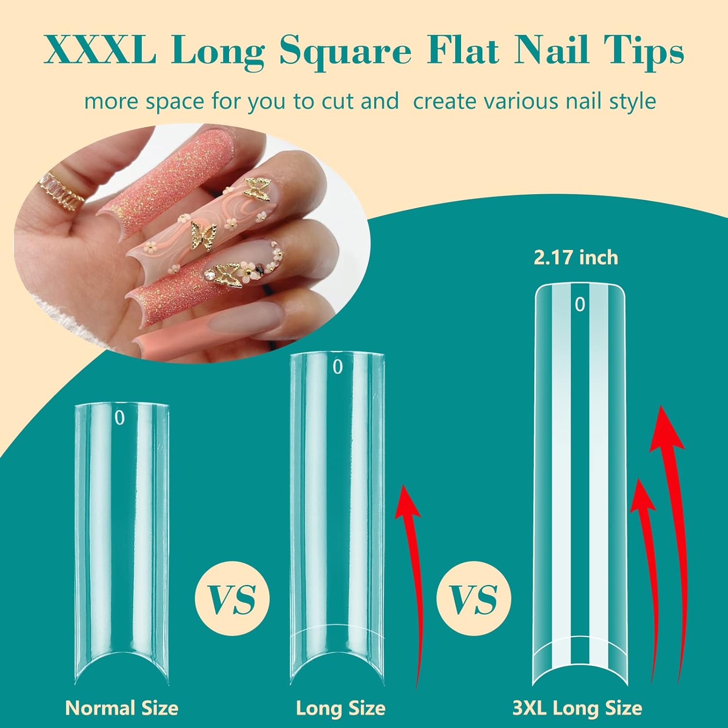 100pcs/Box XXL Extra Straight  - огляд і ціна Nail Art Xxl