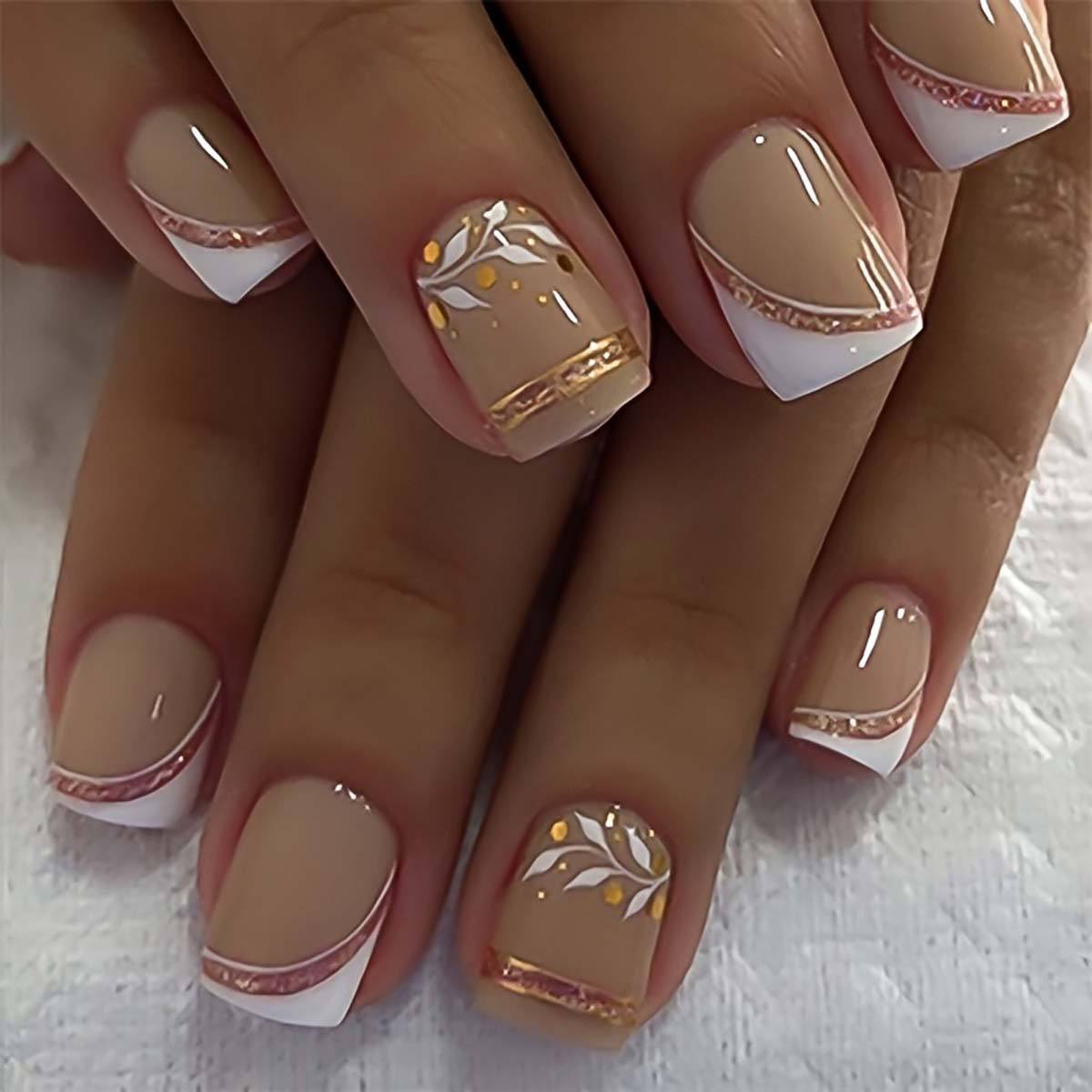 Nude Short Square Press On Nai - огляд і ціна Nail Art Design