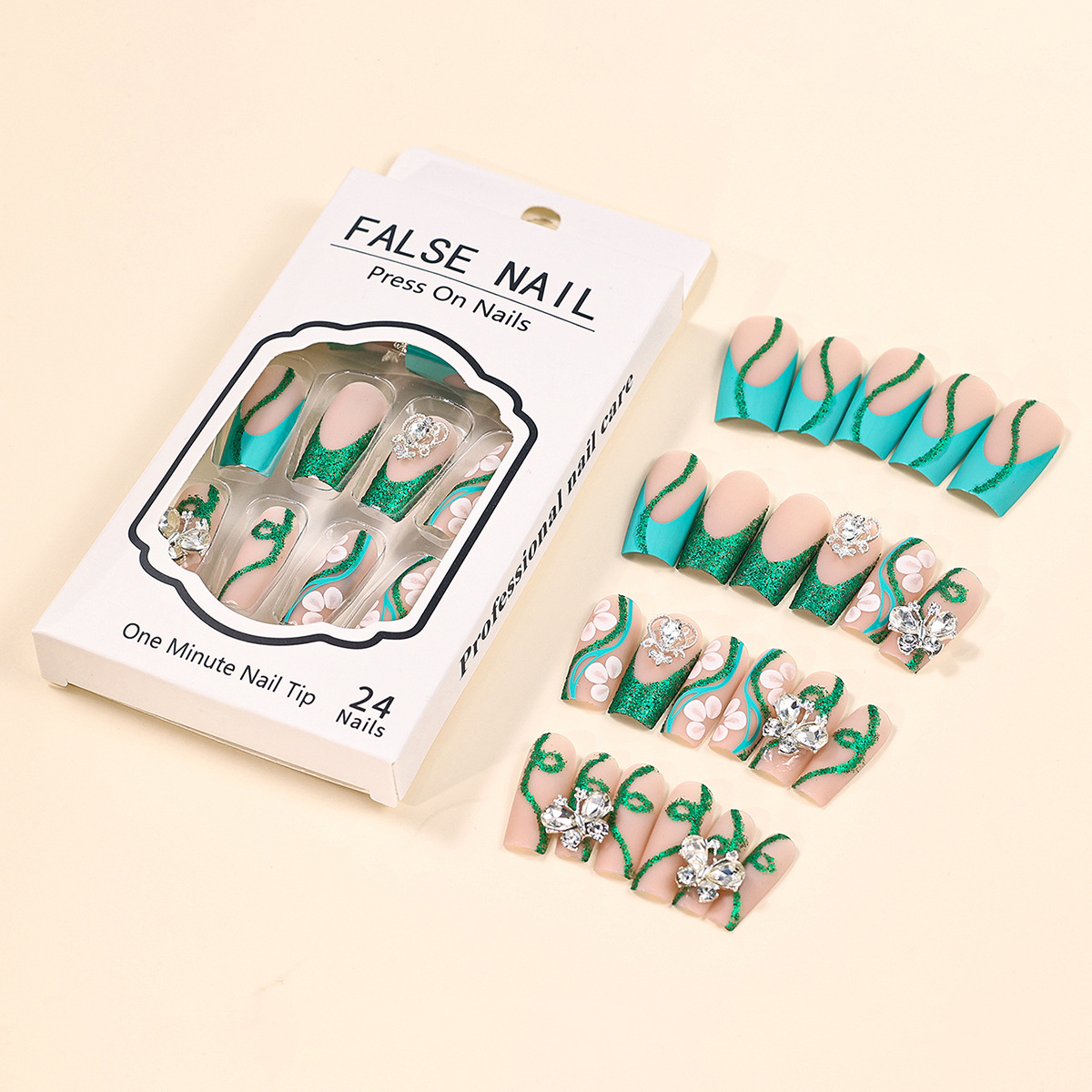 Long Coffin Press on Nails Bal - огляд і ціна Nail Art Design
