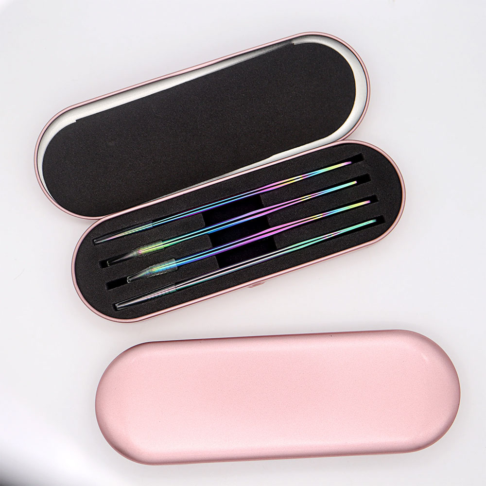 4Pcs Rainbow Eyelashes Tweezer - огляд і ціна Nail Art Rainbow