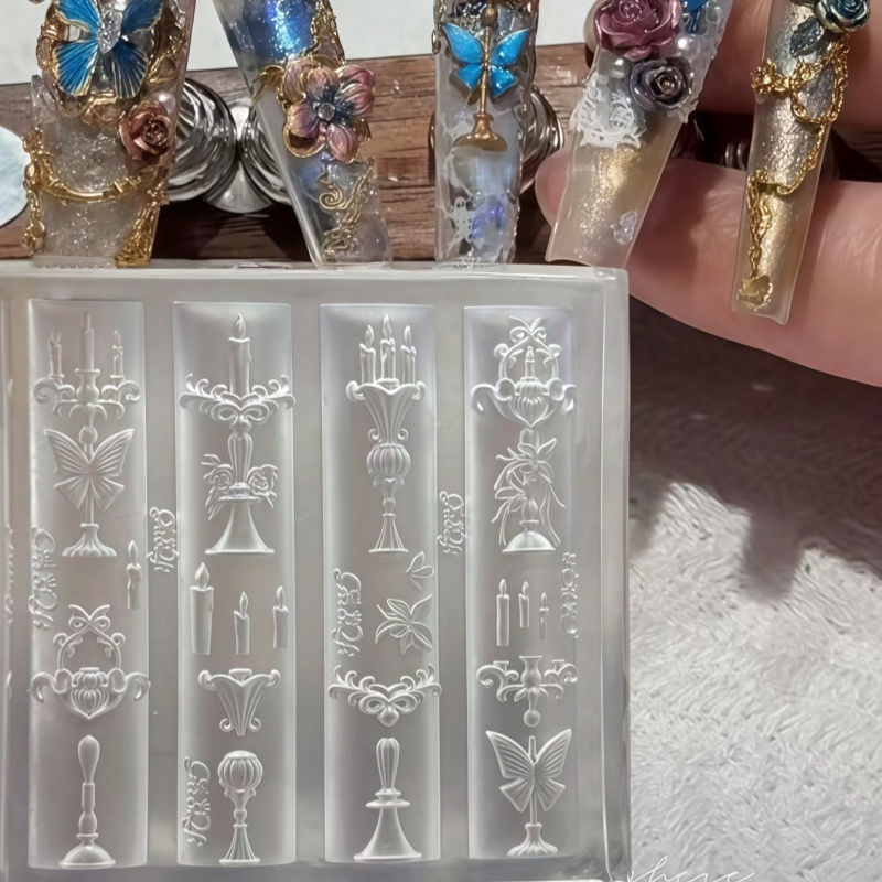 Butterfly Candlestick, Rose Bi - огляд і ціна Nail Art Gothic