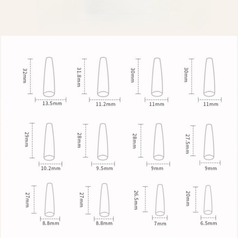 24Pcs/Set Long Ballet Fake Nai - огляд і ціна Nail Art Simple