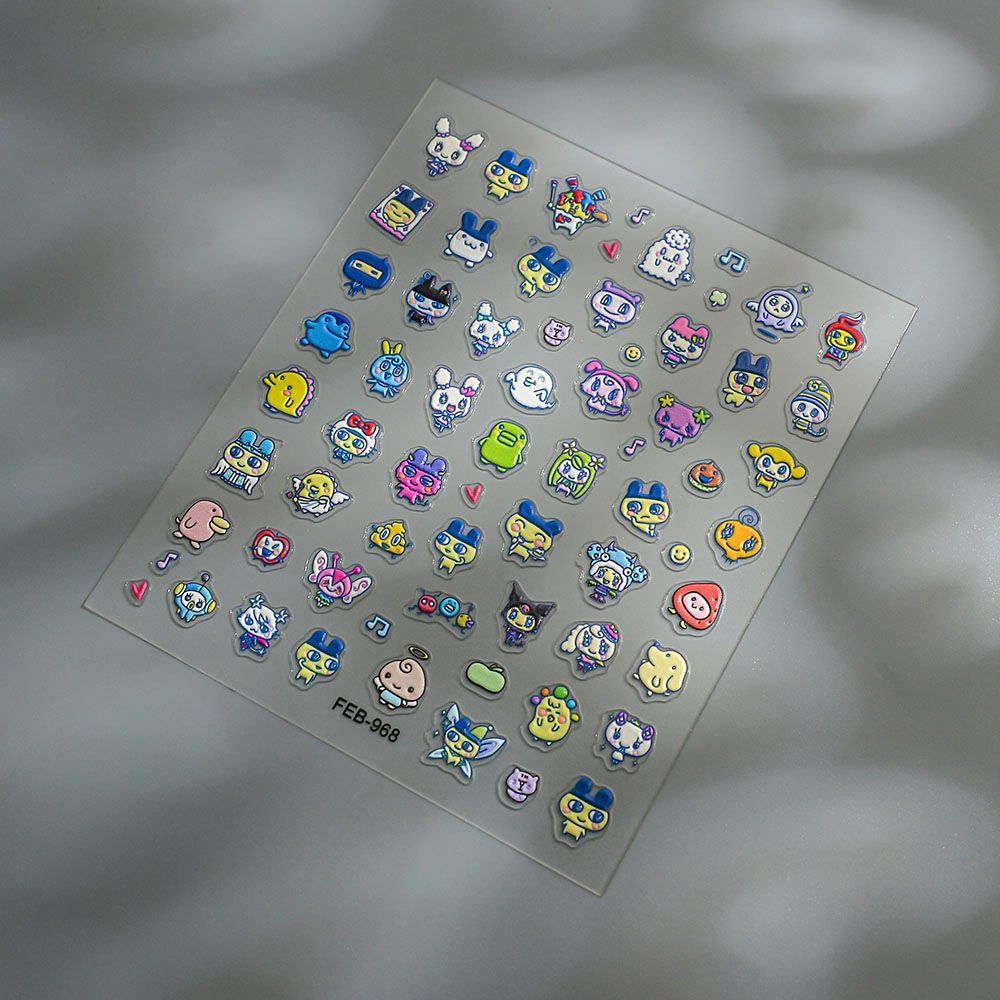 Tamagotchi Cartoon 3D Embossed - огляд і ціна Nail Art Design