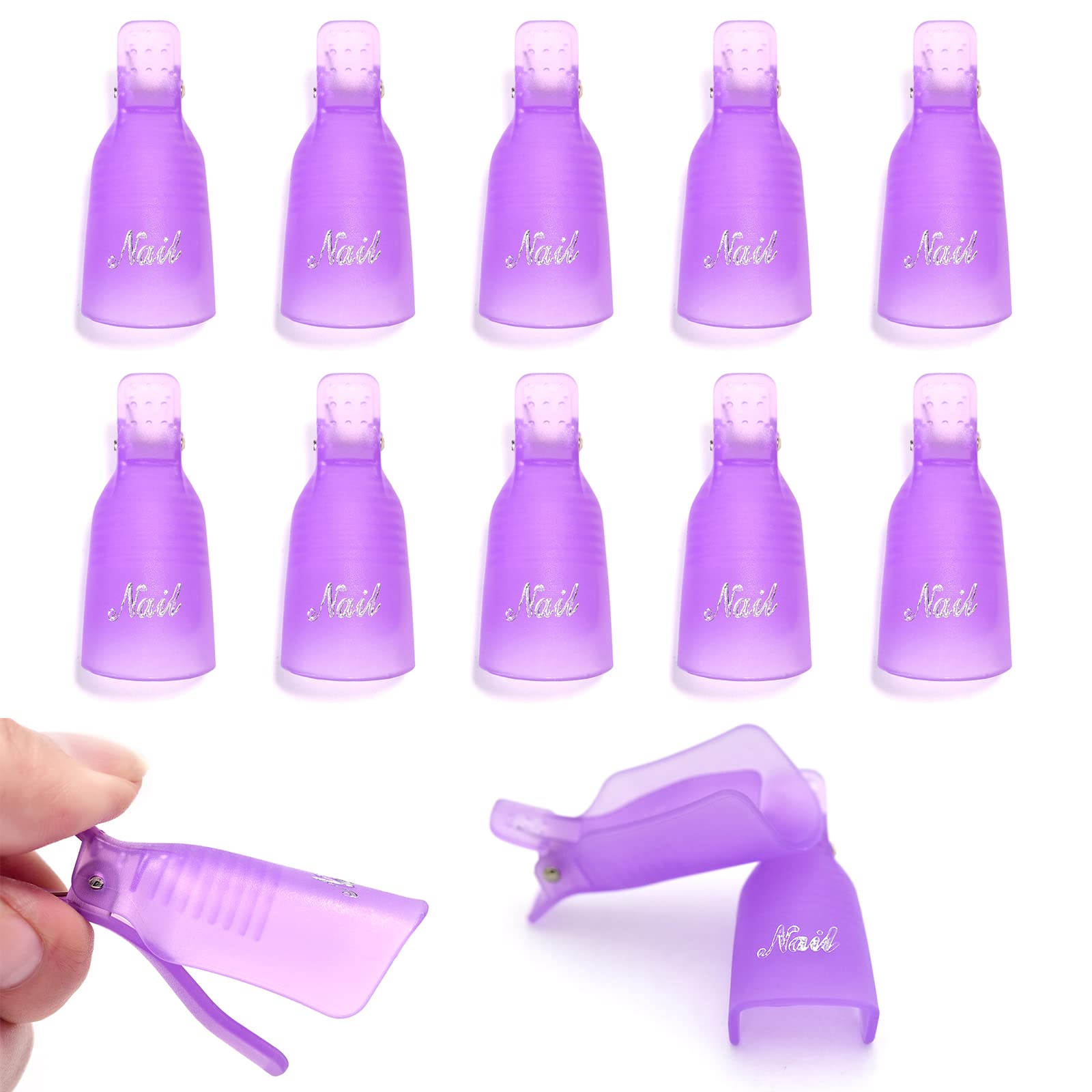 10Pcs Plastic Nail Art Soak Of - огляд і ціна Nail Art Gel Polish