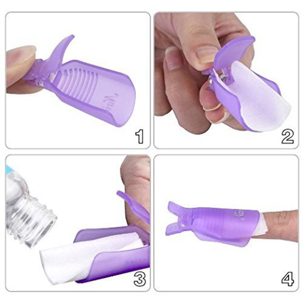 10Pcs Plastic Nail Art Soak Of - огляд і ціна Nail Art Gel Polish
