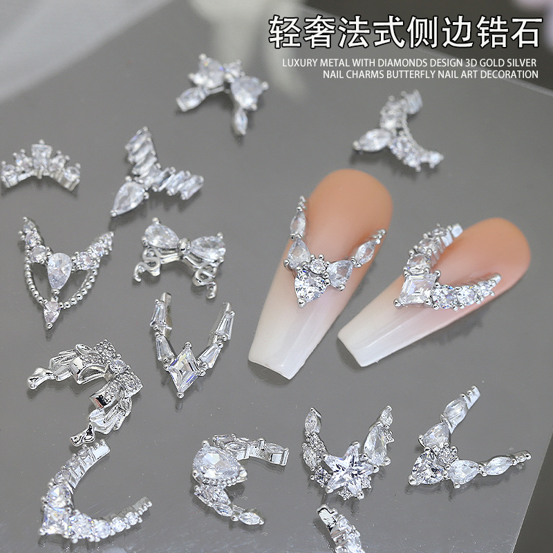 3PCS Luxury Sparkle Full Zirco - огляд і ціна Nail Art Lotso