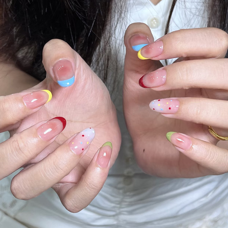 24Pcs Almond False Nails Sets  - огляд і ціна Nail Art Simple