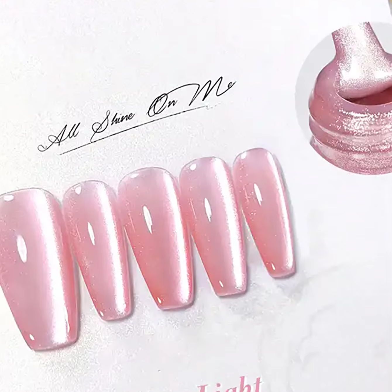 TC 1Pcs Summer New Pink Peach  - огляд і ціна Nail Art Cat Eye Pink