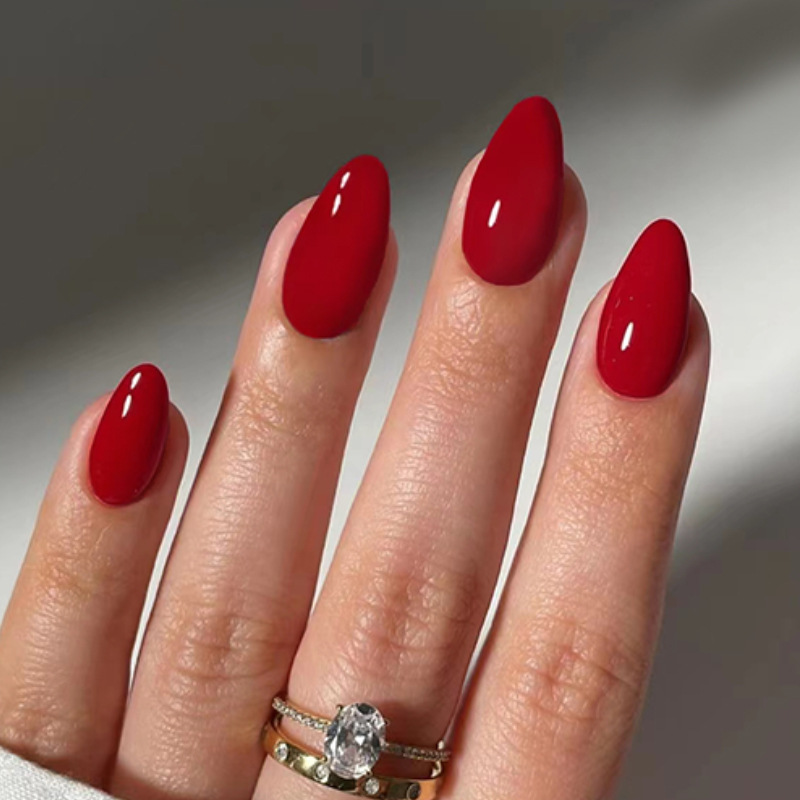 24pcs Solid Color False Nails  - огляд і ціна Nail Art Simple