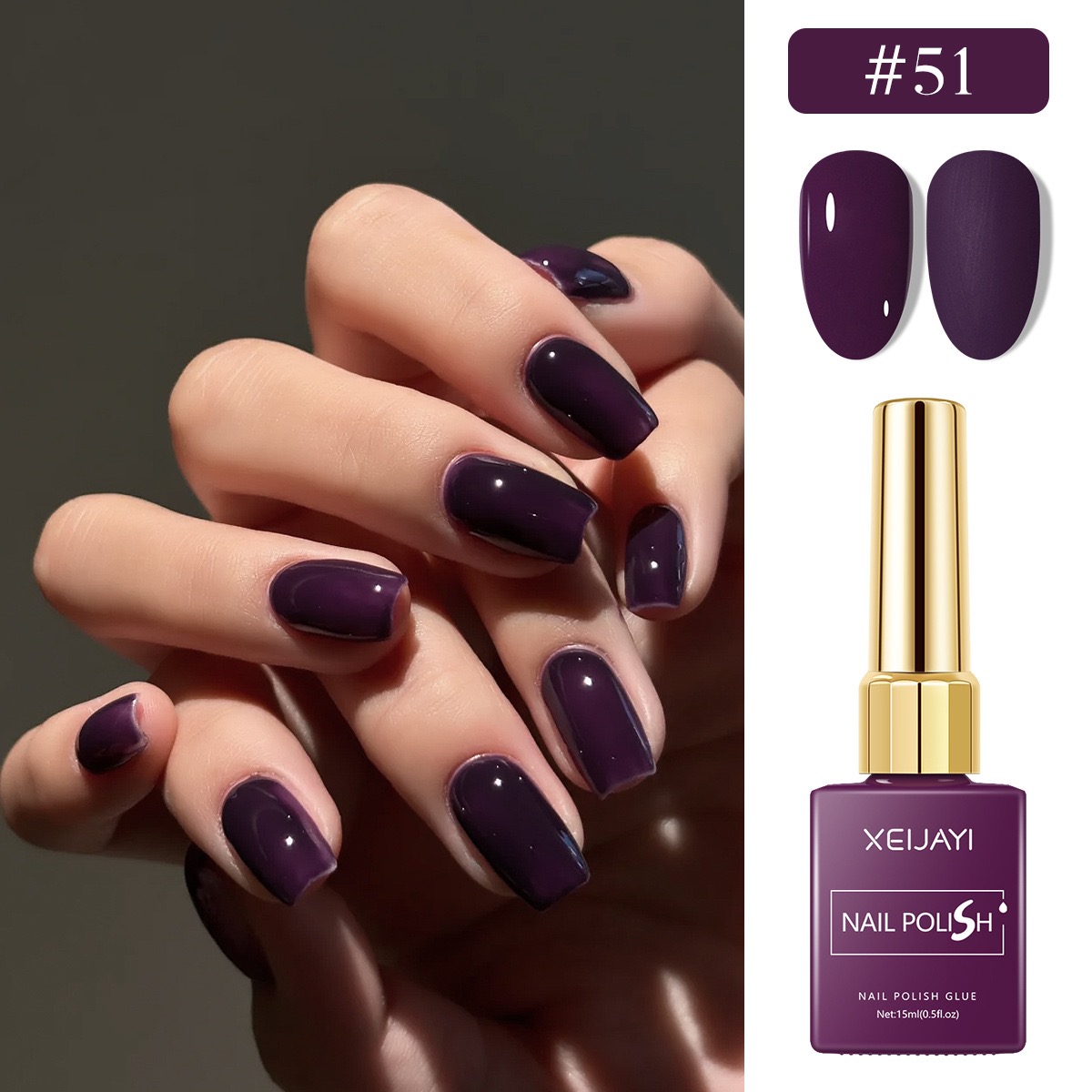 6PCS/SET 15ml Gel Nail Polish  - огляд і ціна Nail Art Violet