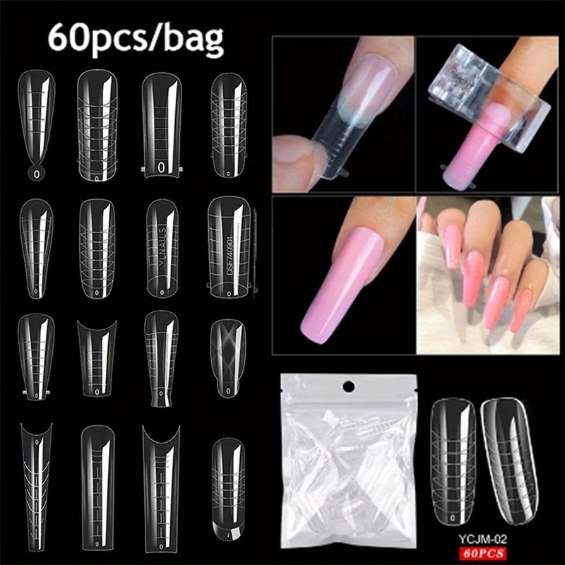 60Pcs/lot Extension False Nail - огляд і ціна Nail Art Lotso