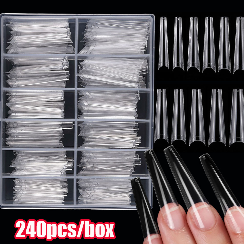 240Pcs Extra Long C Curve Stra - огляд і ціна Nail Art Xxl