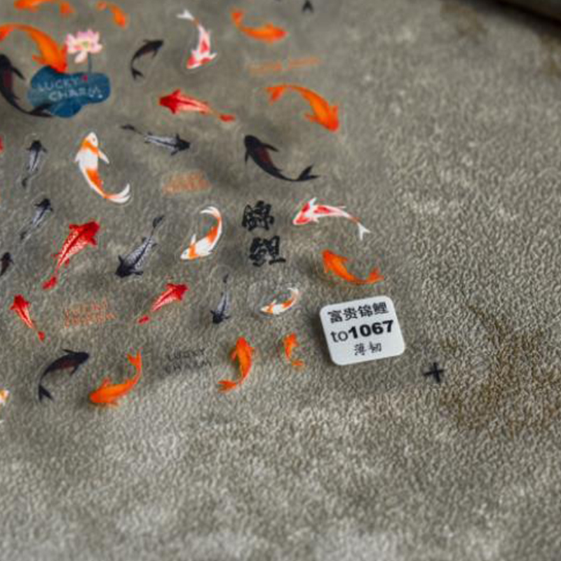 Red Koi Fish Goldfish 5D Nail  - огляд і ціна Nail Art Red