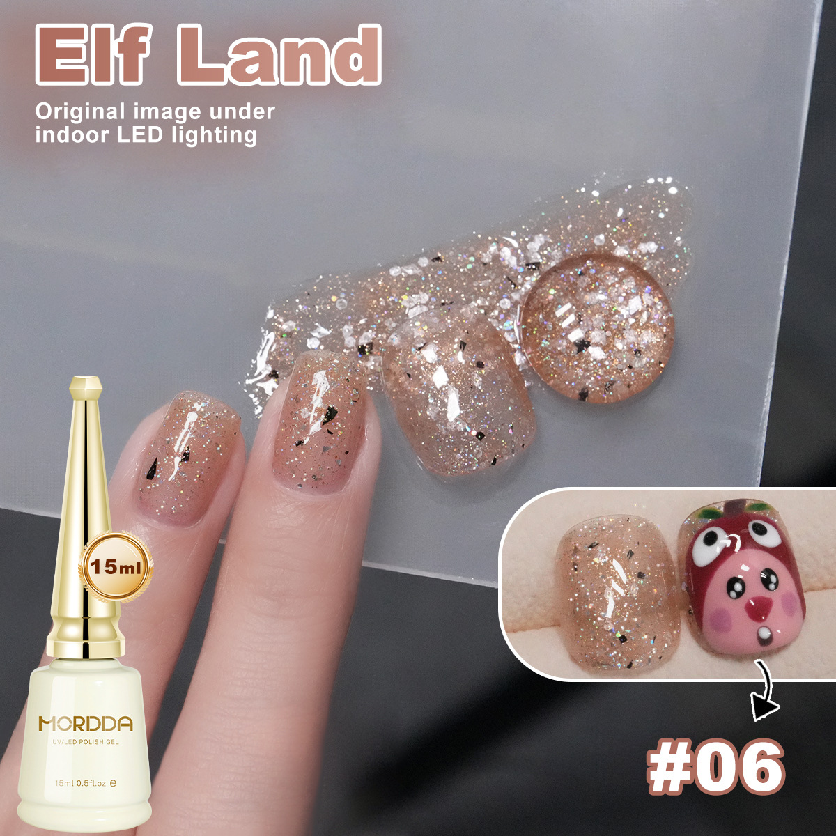 6 Colors 15ml Rainbow Series C - огляд і ціна Nail Art Rainbow