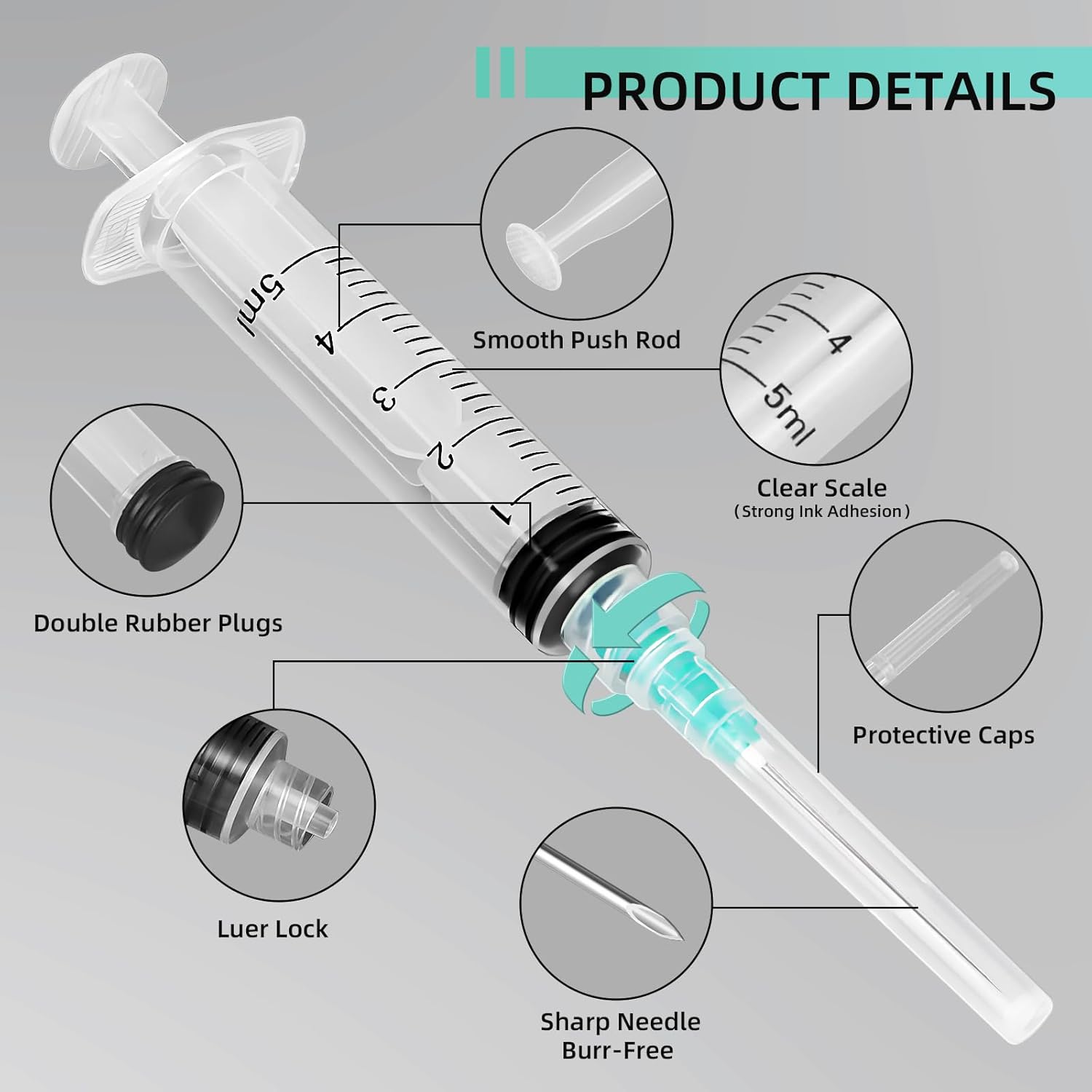 5ml Luer Lock Syringe, Suitabl - огляд і ціна Nail Art Design