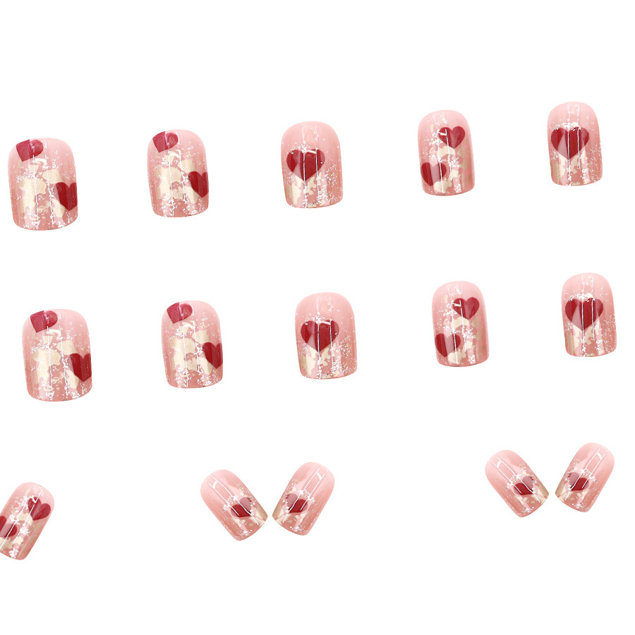 24pcs/set Short Square fake na - огляд і ціна Nail Art Red