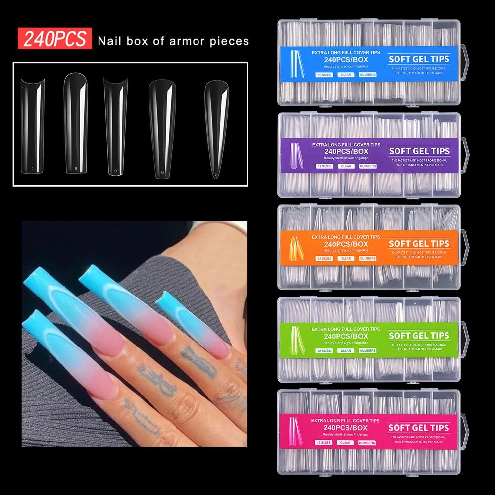 240Pcs/Box Transparent XXL Ful - огляд і ціна Nail Art Xxl