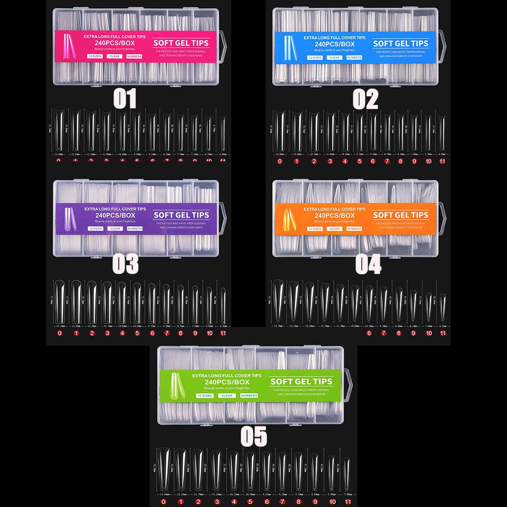 240Pcs/Box Transparent XXL Ful - огляд і ціна Nail Art Xxl