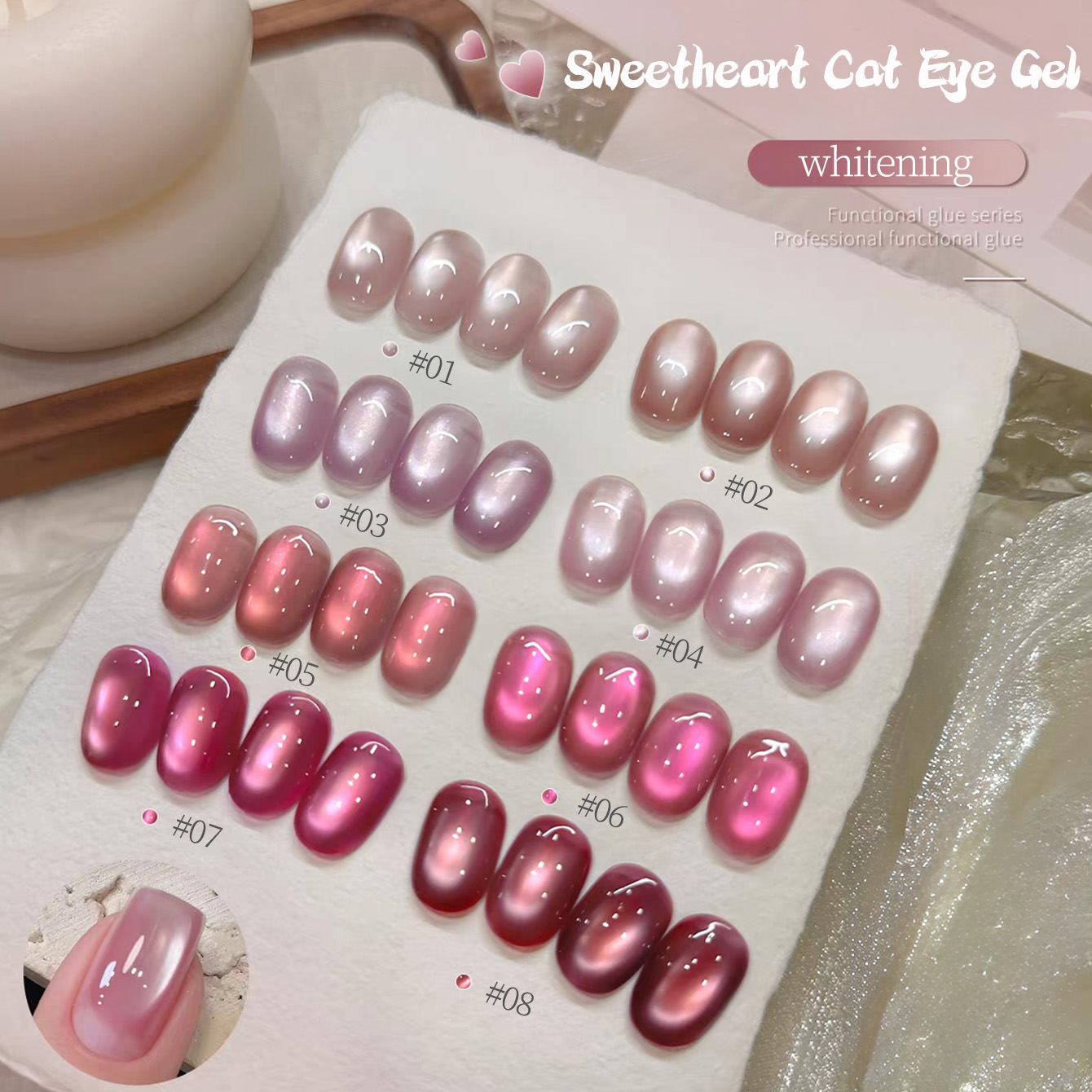 1pcs TC 2026 Summer Popular Ic - огляд і ціна Nail Art Cat Eye Pink