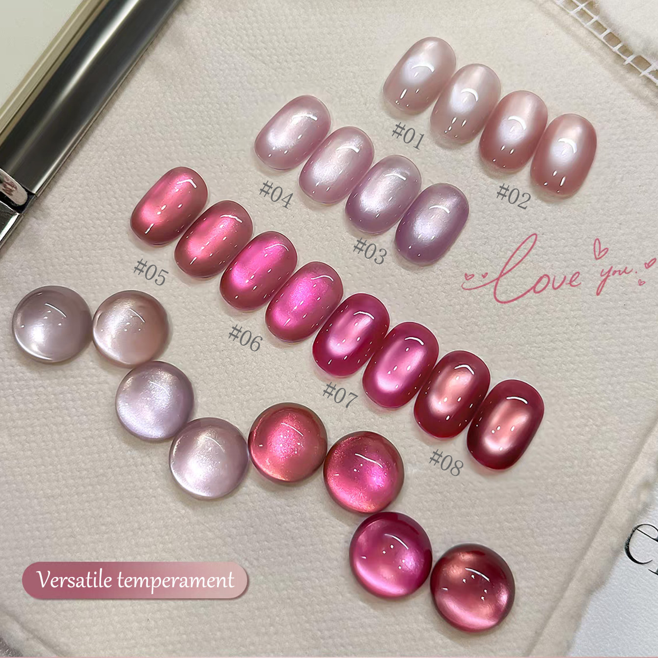 1pcs TC 2026 Summer Popular Ic - огляд і ціна Nail Art Cat Eye Pink