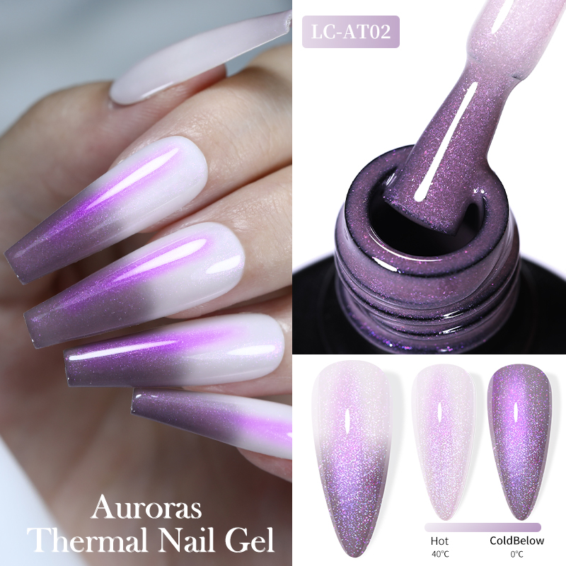 LILYCUTE 7ML Auroras Thermal G - огляд і ціна Nail Art Violet