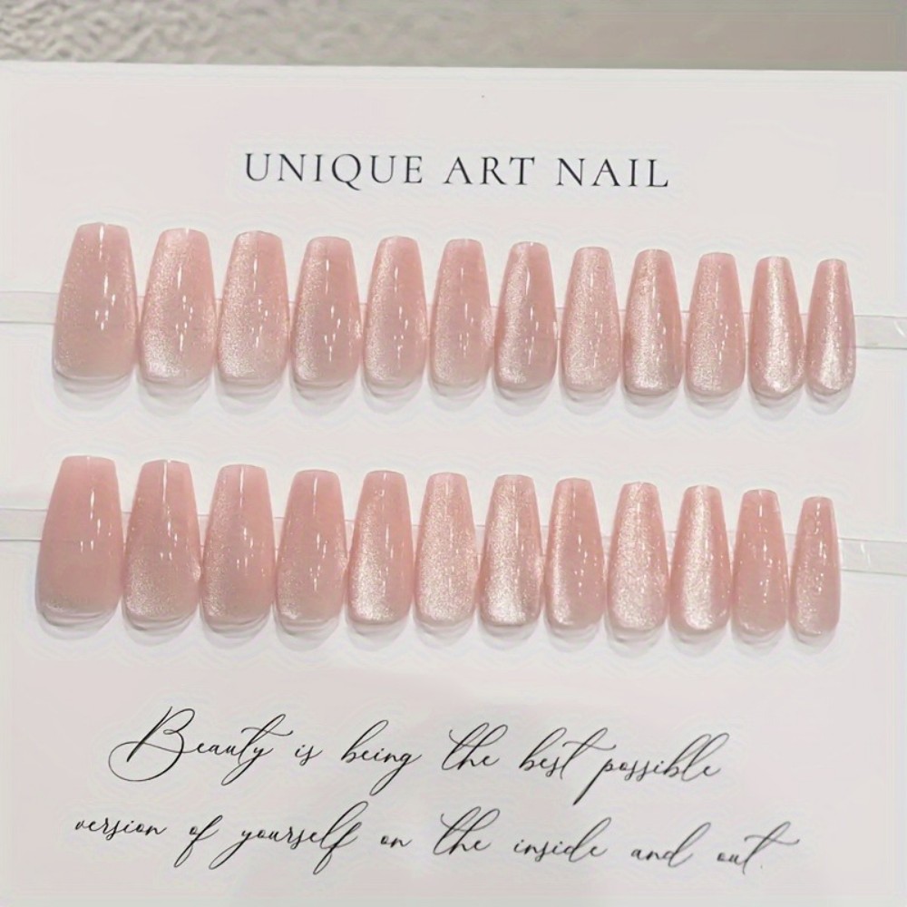 24pcs Sparkling Pink Glitter C - огляд і ціна Nail Art Design