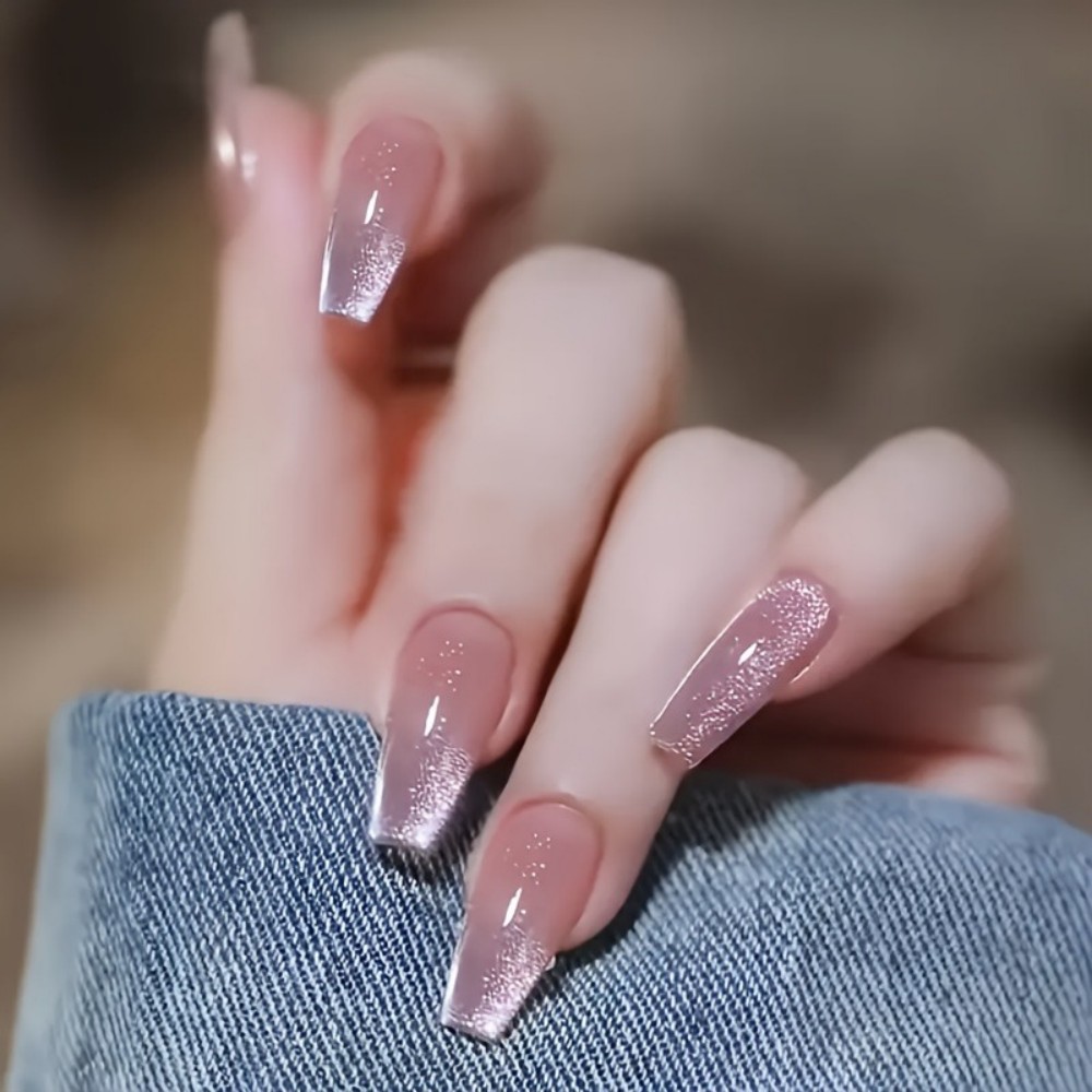 24pcs Sparkling Pink Glitter C - огляд і ціна Nail Art Design