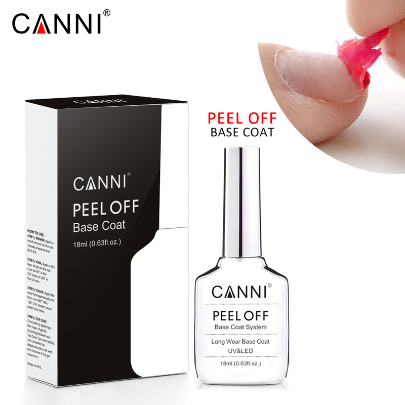 CANNI 18ml TPO HEMA Free Gel N - огляд і ціна Peel Off Base Coat