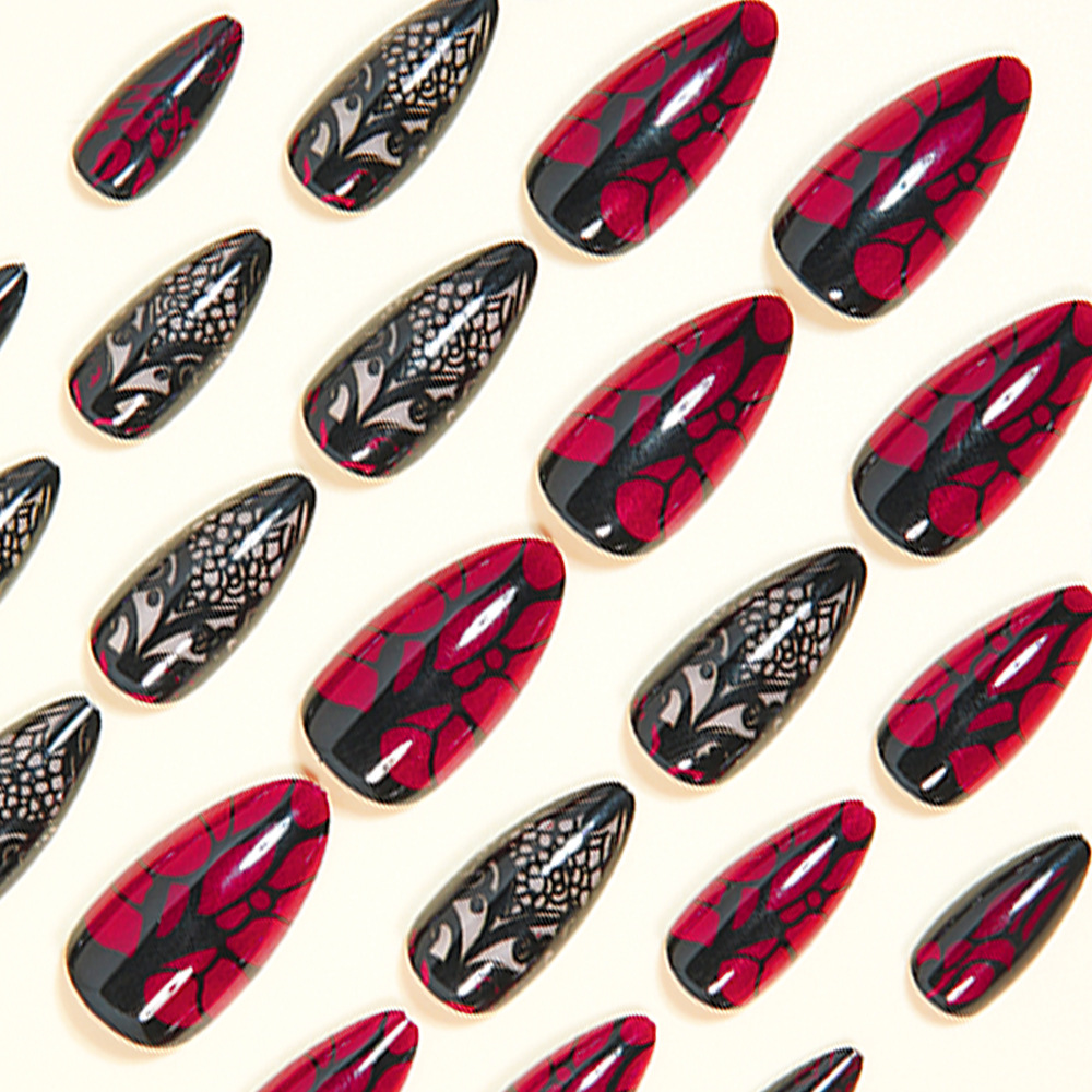 Medium fake nails for women da - огляд і ціна Nail Art Red