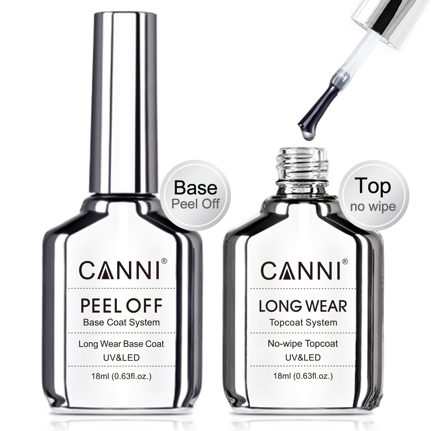 18ml Canni Diamond Long Wear N - огляд і ціна Peel Off Base Coat