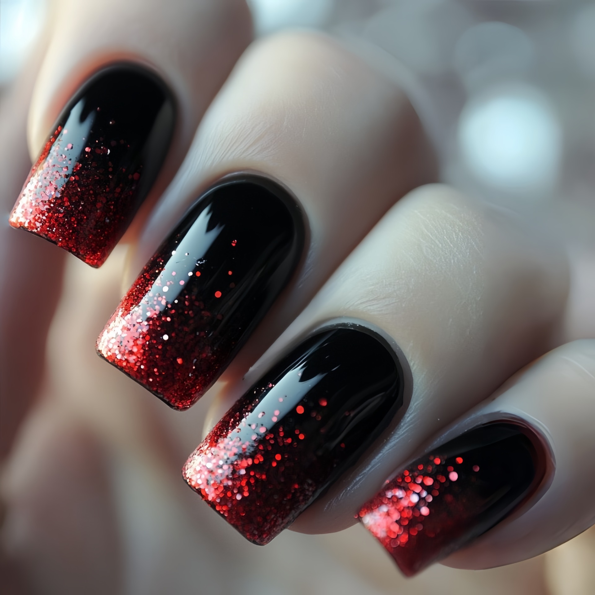 Short Medium fake nails Gradie - огляд і ціна Nail Art Design