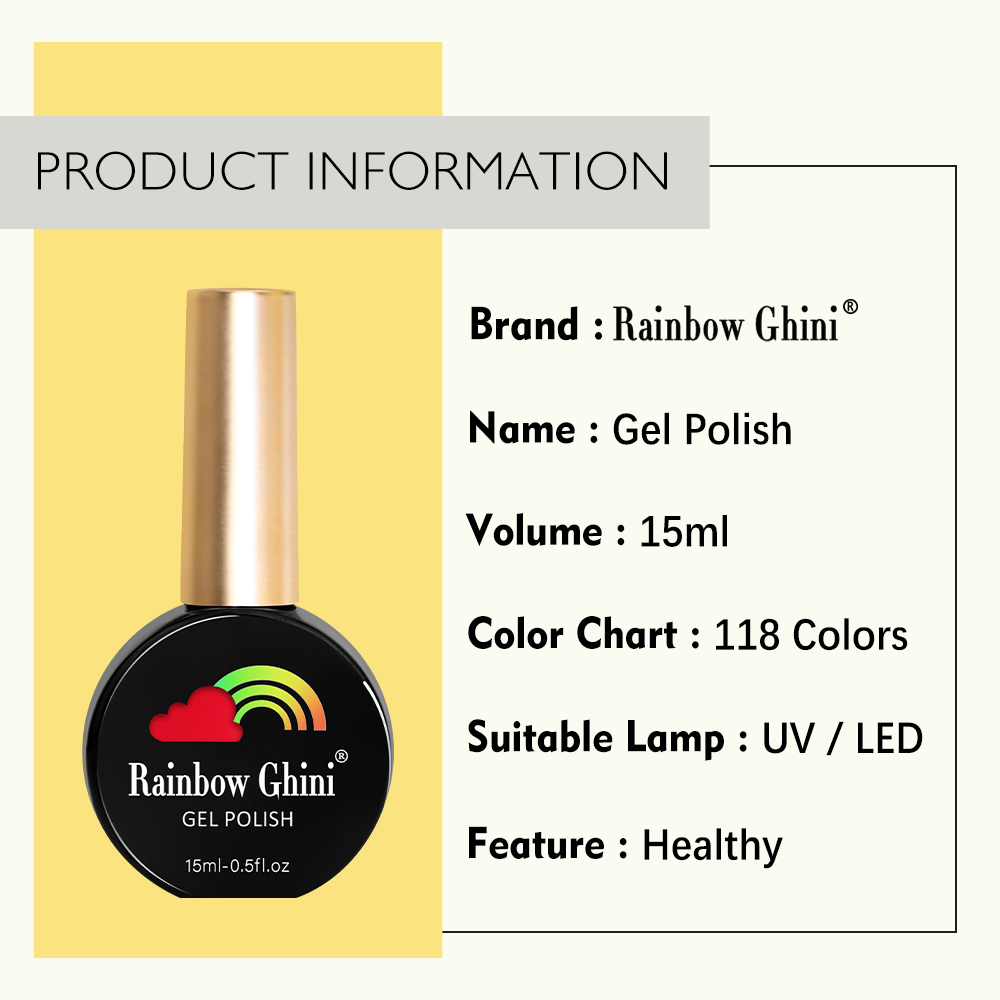 RG 15ml HEMA TPO FREE Glitter  - огляд і ціна Nail Art Rainbow