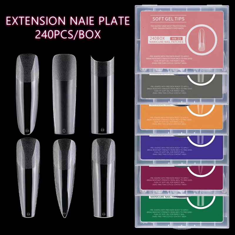 240pcs XXL Long Square Full &  - огляд і ціна Nail Art Xxl