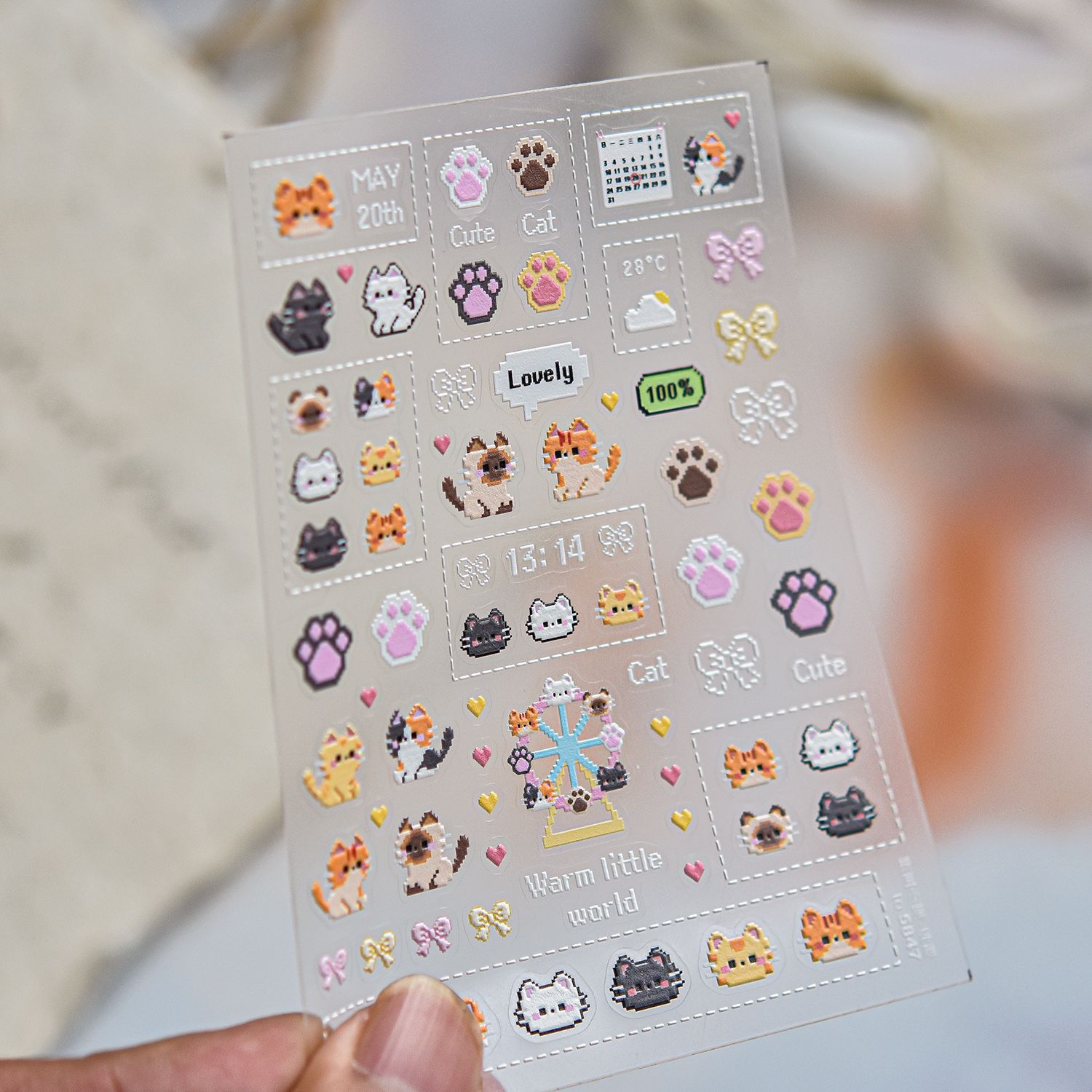 Cartoon Pixel Bead Cat Nail De - огляд і ціна Nail Art Gothic